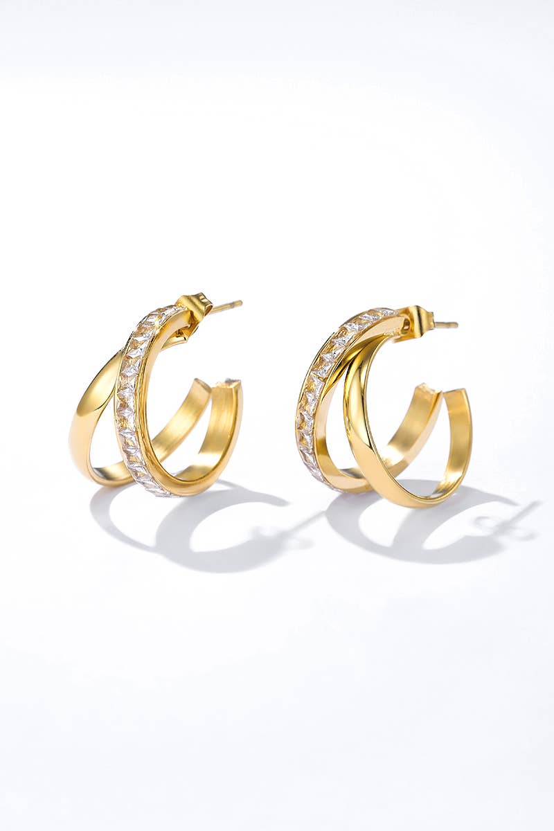 Double Diamond Hoops