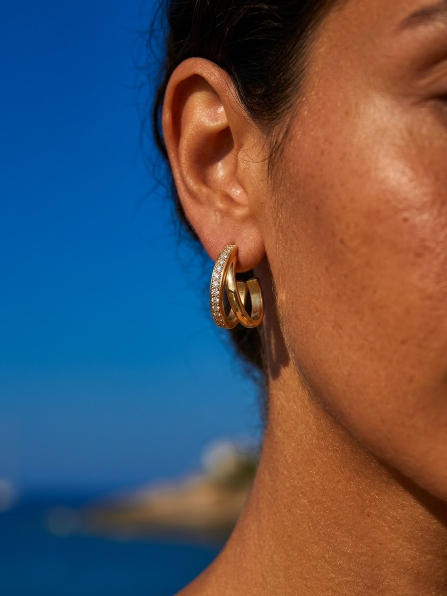 Double Diamond Hoops